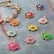 Enamel & Gold Smiley Flower Charms by Bead Landing™